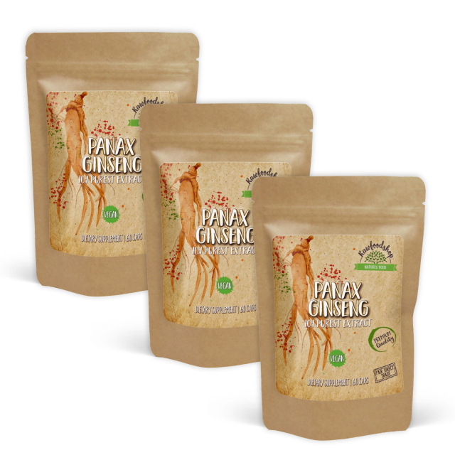 Panax Ginseng Extract 500mg 60 kapslar x 3 paket
