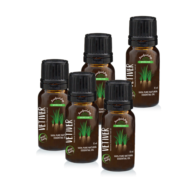Vetiver Eterisk Olja 10ml x 5 flaskor