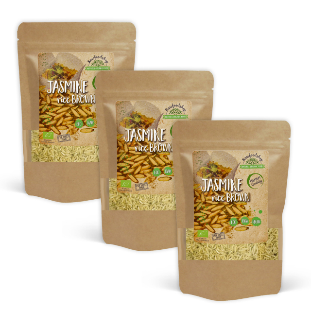 Jasminris Brunt Råris EKO 1kg x 3 paket