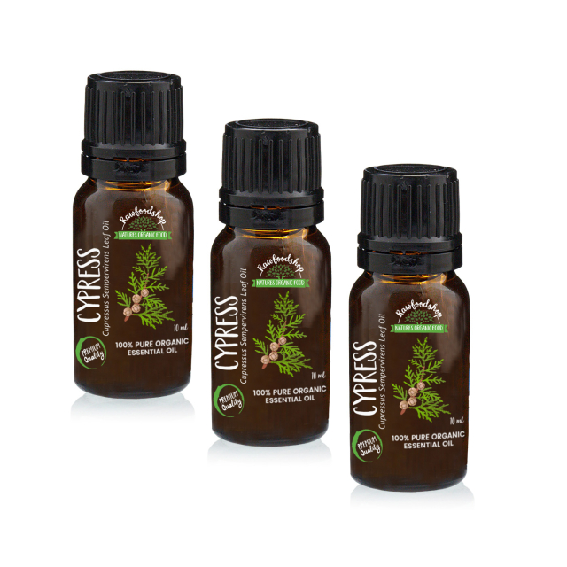 Cypress Eterisk Olja EKO 10ml x 3 flaskor
