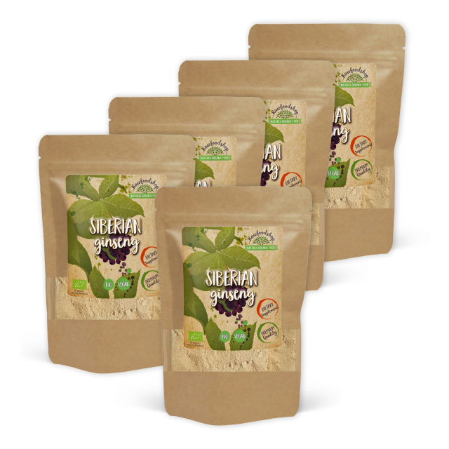 Siberian Ginseng Pulver EKO 250g x 5 paket