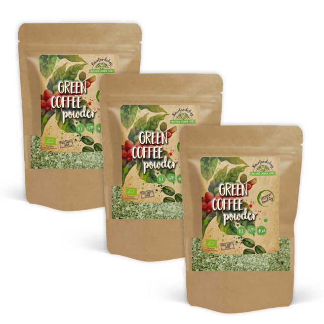 Grönt Kaffe Pulver EKO 125g x 3 paket