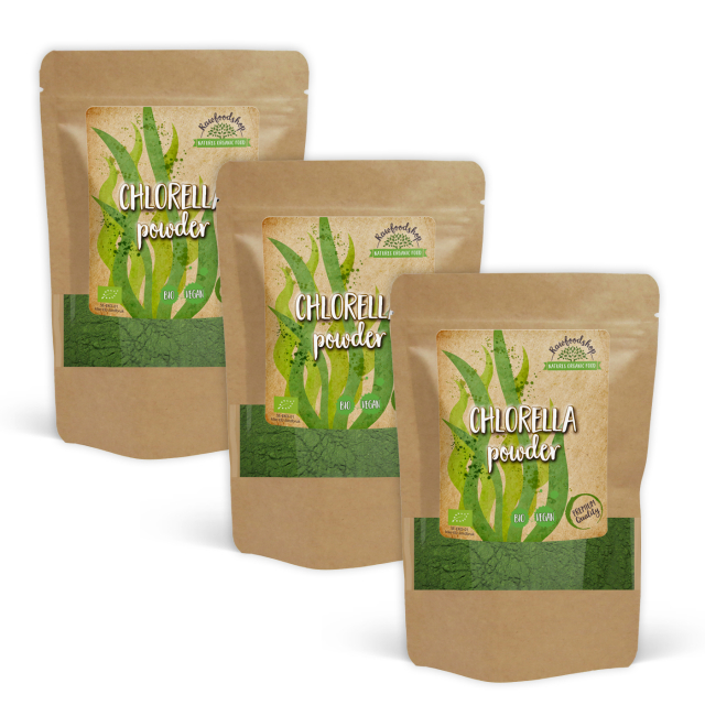 Chlorella Pulver EKO 125g x 3 paket