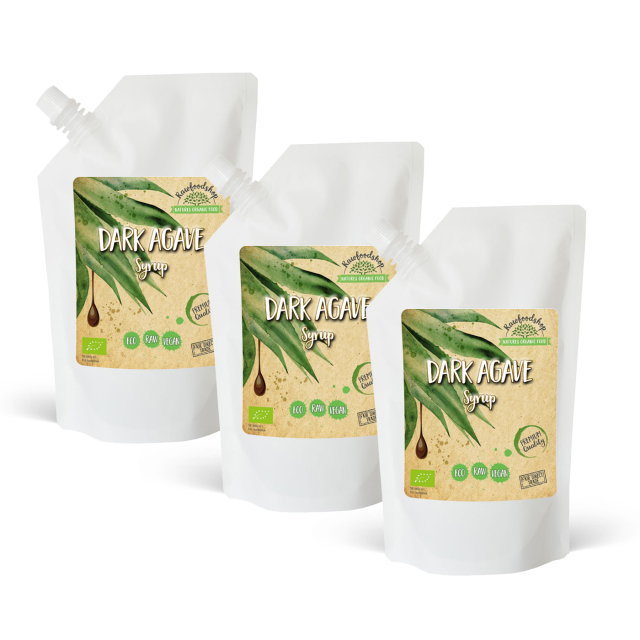 Agave Sirap Mörk EKO 1000ml x 3 paket