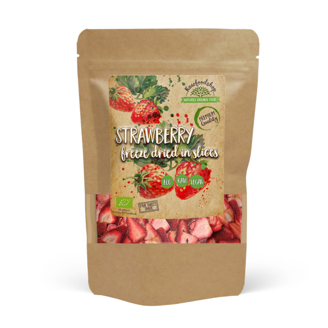 Jordgubbar Frystorkade Skivor EKO 50g